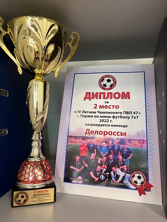Повод для гордости: «Делороссы» заняли 2 место в IV Летнем Чемпионате ПВЛ 47+ Перми по мини-футболу 7х7